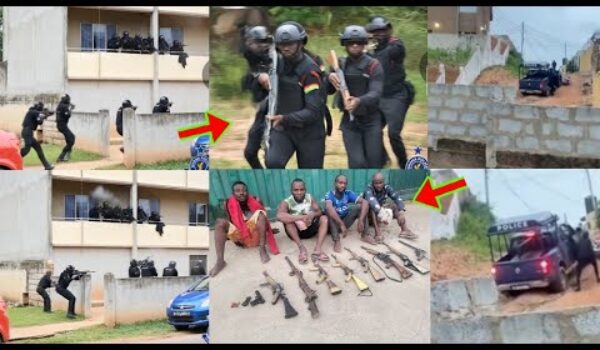 Broad Daylight Robbery Went Wrong At Tantra Hill, Accra, As Police Grabbed Some Of The Armed Robbers