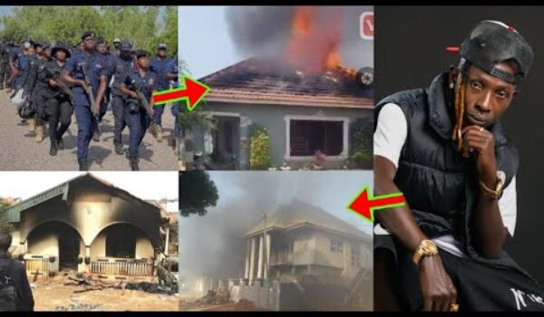 Police Storms Patapaa’s Hometown, Sweduru, Watch Hw ē Police Are Burning People Residence At Sweduru