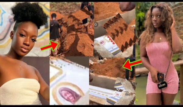 Eiii! Unknown Boys Caught At Yaa Baby’s Gr@ve Trying To Dig Out Her C0ffin & Her Body 4 Ritu@ls