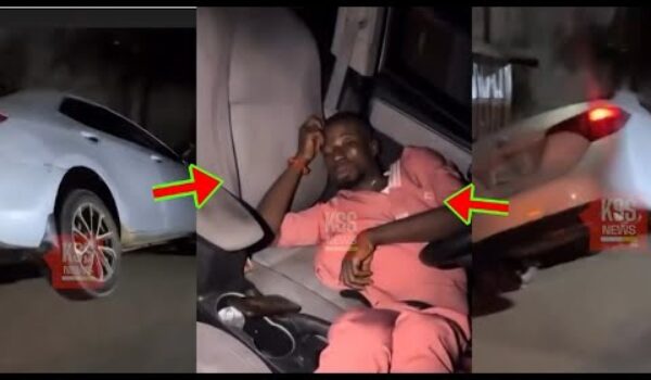 Driver Totally Fell Asleep In His Car After His Car Had An Accident
