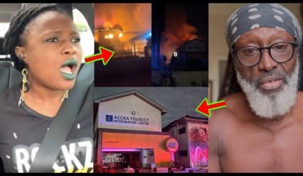 Snr Man Reggie Rockstone Waakye Place Burnt Down, Watch Sad Video