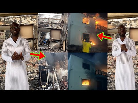 Read more about the article Sad: Okyeame Kwame’s Building Completely Burnt Beyond Recognition As He Breaks Silence