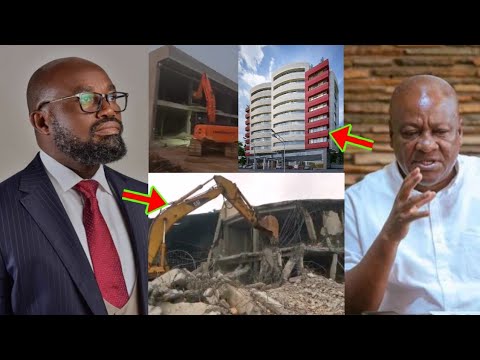 Read more about the article Billionaire Mcdan’s Tall Building Completely Demolished By NDC. Mahama Reacted