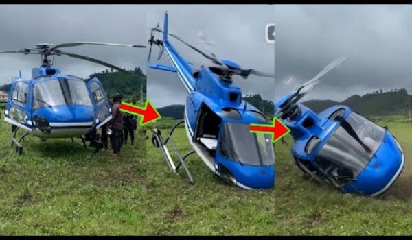 Another Helicopter Makes Emergency Landing At Nkawkaw As The Helicopter Nearly Crashed