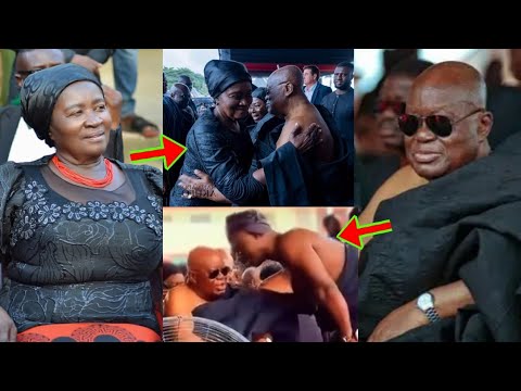 Read more about the article Nana Addo & Vice Prez, Prof Naana Jane Happily Hugs At A Funeral As Nana Addo Shamed Appiah Stadium