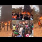 Military &Civilians Cl@sh Over Galamsey Land At Manso,Several Act!ons Displayed By ē Angry Civilians