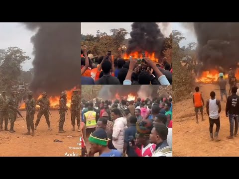 Read more about the article Military &Civilians Cl@sh Over Galamsey Land At Manso,Several Act!ons Displayed By ē Angry Civilians