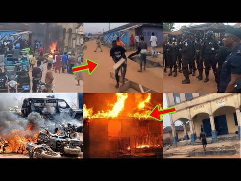 Read more about the article Angry Youths Set Police Station Abl@ze At Abukwa North, Watch Crazy Video And The Reason Behind It