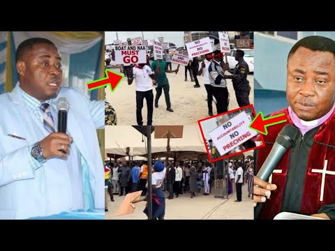 Read more about the article No Accountability No Preaching; Church Members Hold Massive Demonstration Against Church Executives