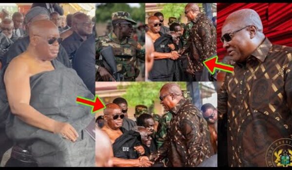 Fmr President Akufo-Addo ‘Forced’ To Stand Up To Greet President Mahama, Watch The Video