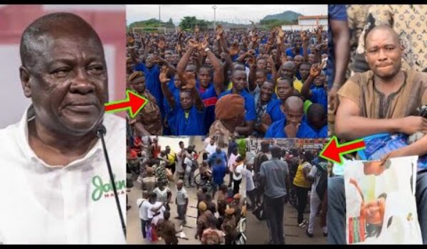Emotional Video Dropped As Prez Mahama Released/Freed Many Prisoners In Kumasi Central Prison