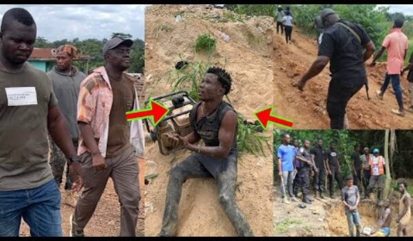 Good Leader:Dormaahene Leads Anti-galamsey Task Force,Arrests 3 Persons In Major Crackdown In Dormaa