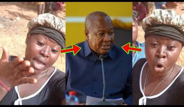 Occúlt Man, Crim!nal President; See How This Lady Is In$últing And Saying Big Words Against Mahama