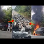Ɛka aba fie, Someone’s Brand New Ford Completely Burnt Into Ashes, All The Metals Burnt Into Ashes