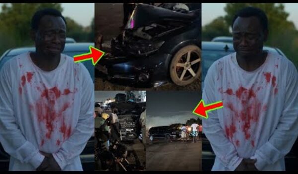 A man chasing thieves who snatched his iPhone at Adenta ends up cr@shing into someone’s expensiv car