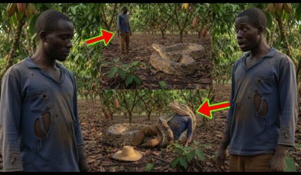 Konongo: Python Nearly Swallows A Farmer In His Farm, Watch Sh0cking Video