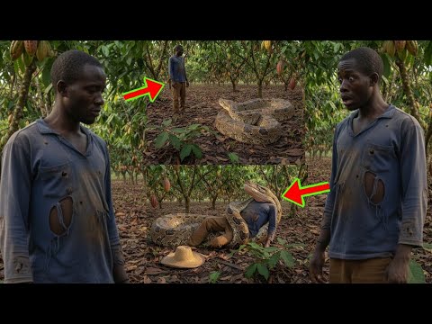 Read more about the article Konongo: Python Nearly Swallows A Farmer In His Farm, Watch Sh0cking Video