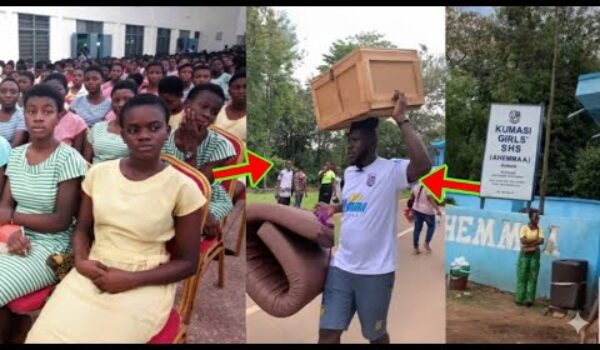 Akabenezer Storms Kumasi Girls SHS With His Tadua (P3n!s) To Create Content,See What They Did To Him