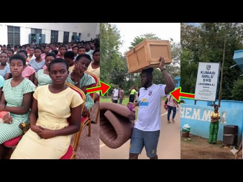 Read more about the article Akabenezer Storms Kumasi Girls SHS With His Tadua (P3n!s) To Create Content,See What They Did To Him