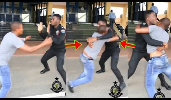 Watch How A Civilian Craz!ly Be@ts A Police Officer.