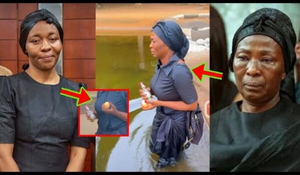 Duab) Aba mu, Lumba’s First Wife Akosua Serwaa Forced To Cúrse