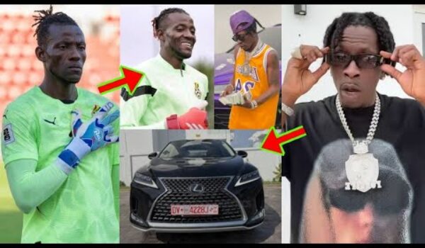 See How Shatta Wale Has Put A Smile On Ghana’s Goalkeeper Benjamin Asare’s Face As He Surprised Him