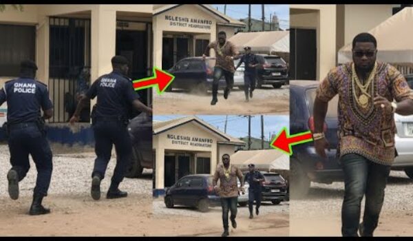 Sh0cking: Watch How Robbery Suspect Escapes From Ngleshie Amanfro Police Custody In Broad Daylight