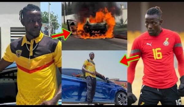 Awww, Bad News Hit Ghana’s Goalkeeper, Benjamin Asare. As Car Completely Burnt