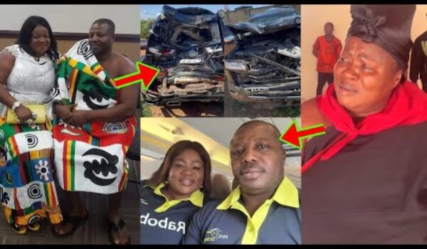 Watch How A Whole v8 Car Completely Destroyed, As De@th News Hit Actress Mercy Asiedu & Husband