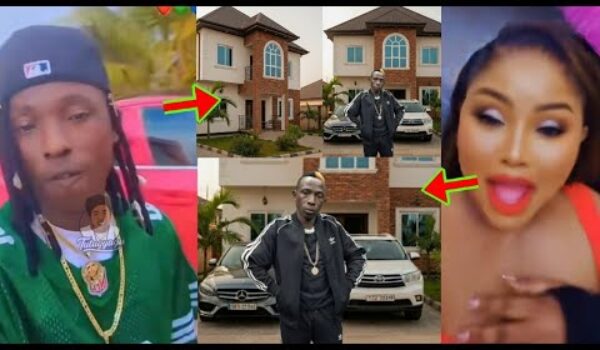 Patapaa Shocked Everyone As He Shows His Beautiful House With Two Expensive Cars Parked In front