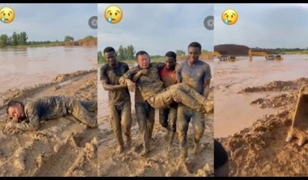God Has Punished Him, Chinese Man Involved in Galamsey Dr0wns in R!ver In The Western Region