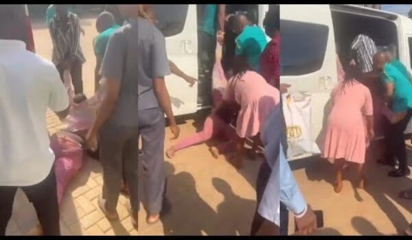 Ghanaian Woman Deported From U.S To Ghana Dragged On The Ground By Ghana Immigration Officers