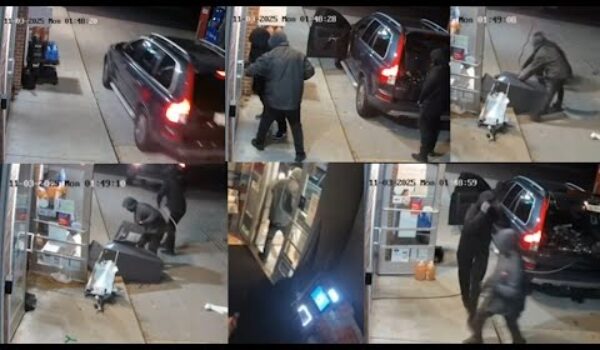 CCTV Captures Armed Robbers Stealing ATM Machine, Watch How They Easily & Successfully Stole The ATM