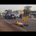 Ghanaian Man on Walk-a-thon from Paga to Accra Kn0cked Down by Police Vehicle