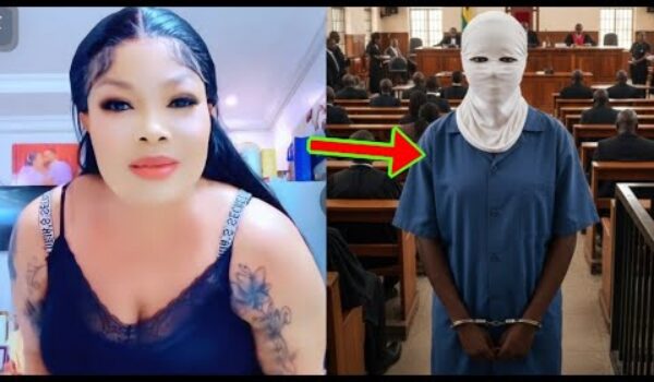 Agradaa Appears in Court Today in Face Mask, Looking Slimmer and Darker, Watch Sh0cking Video Of Her