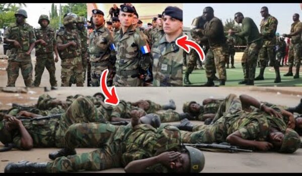 Watch How French Soldiers Easily Beat Ghanaian Soldiers During Physical Training