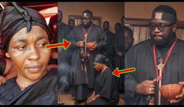 Ajagurajah Is Doing R!tuals For Odo Broni At Daddy Lumba’s East Legon House