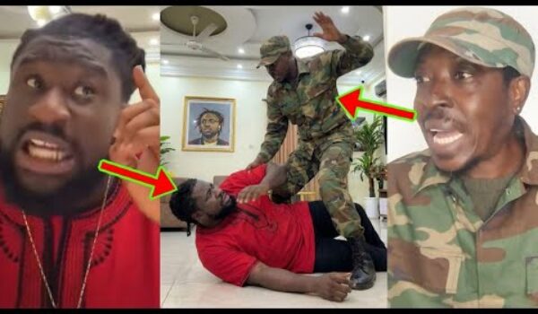Ajagurajah Doesn’t Have Any Powers, See How This Soldier Man Disciplines Him For Cur$ing On TikTok