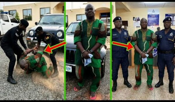 Notorious Nigerian Criminal Arrested In Ghana, Watch How He Tried To Run Away