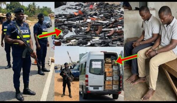 Watch How Ghana Police Intercepts And Arrests 2 Suspects Transporting Guπ Ammun!tion To Crim!nals