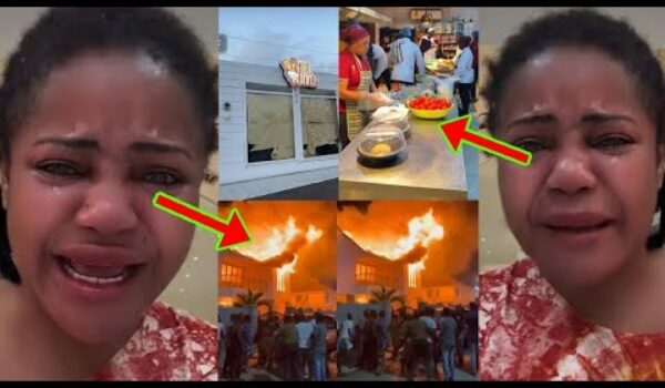 Aba Dope Cries As Bad News Hit Her Restaurant At East Legon