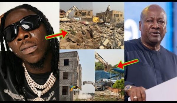 Stonebwoy Is In Trouble, President Mahama Demolishes Several Unauthorized Structures In Accra