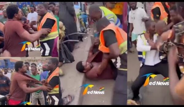 Police vs Civilian Resisting Arrest: Watch How The Civilian Be@ts Three Police Officers To Escape