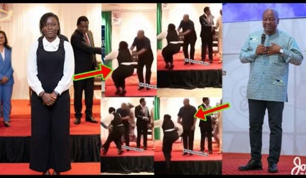 She Will Die If Not Mahama; Video Of How Prez Mahama Saved A Lady From Falling Stirs Reactions
