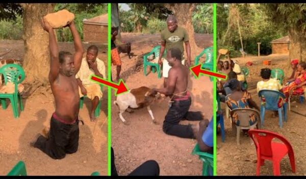 Elderly Man Sl££ps With Goat Basabasa, Angry Women Gathers And Punished Him