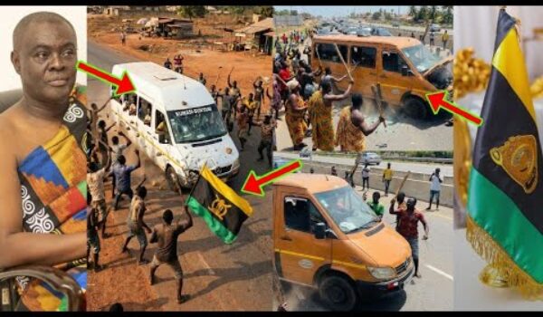BREAKING: Kumasi Commercial Drivers Att@çked In Bono Region For Hanging Asanteman Flag In Their Cars