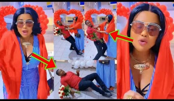 Very Bad, Mcbrown Pushes And Disgraces A Man Who Presents Flower To Her As Val’s Gift