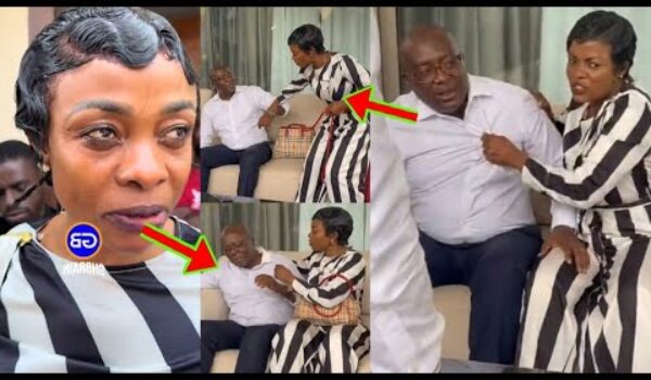 Diana Asamoah Causes Confusion At Dr Bawumia’s Residence, See What Happened Between Her & This Man