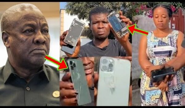 NPP Man Destroys Blogger & His Girlfriend’s IPhones 4 Mentioning Mahama’s Name In Front Of His House