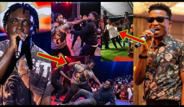 Kwaku Smoke F!ght Someone On Stage, As Kofi Kinaata Disgraces His Female Fan